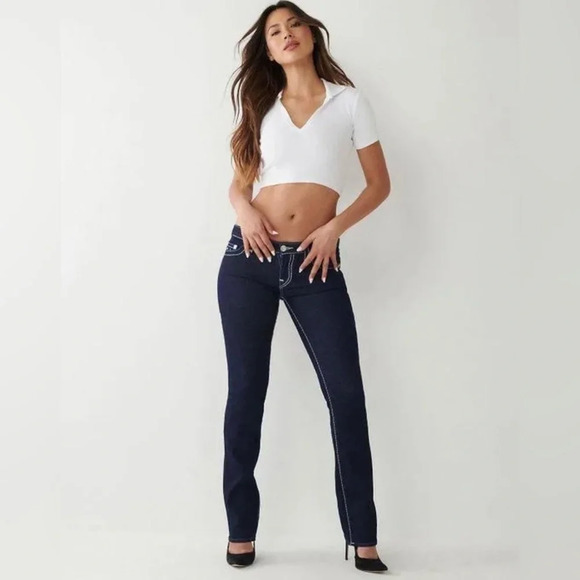True Religion Women's Billie Low Rise Straight Sup T size 26 - Picture 3 of 9